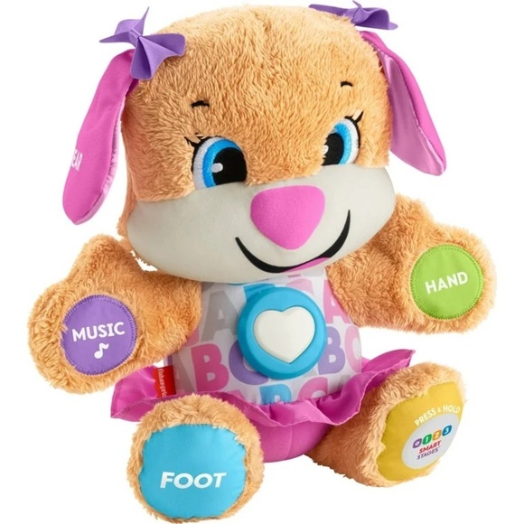 Fisher-Price Laugh & Learn Smart Stages Sis Puppy Plush Learning Toy, new in box - Picture 2 of 3
